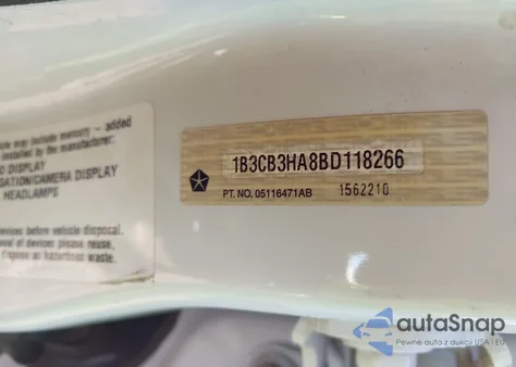 2011 Dodge Caliber Mainstreet z USA, uszkodzony, nr VIN 1B3CB3HA8BD118266